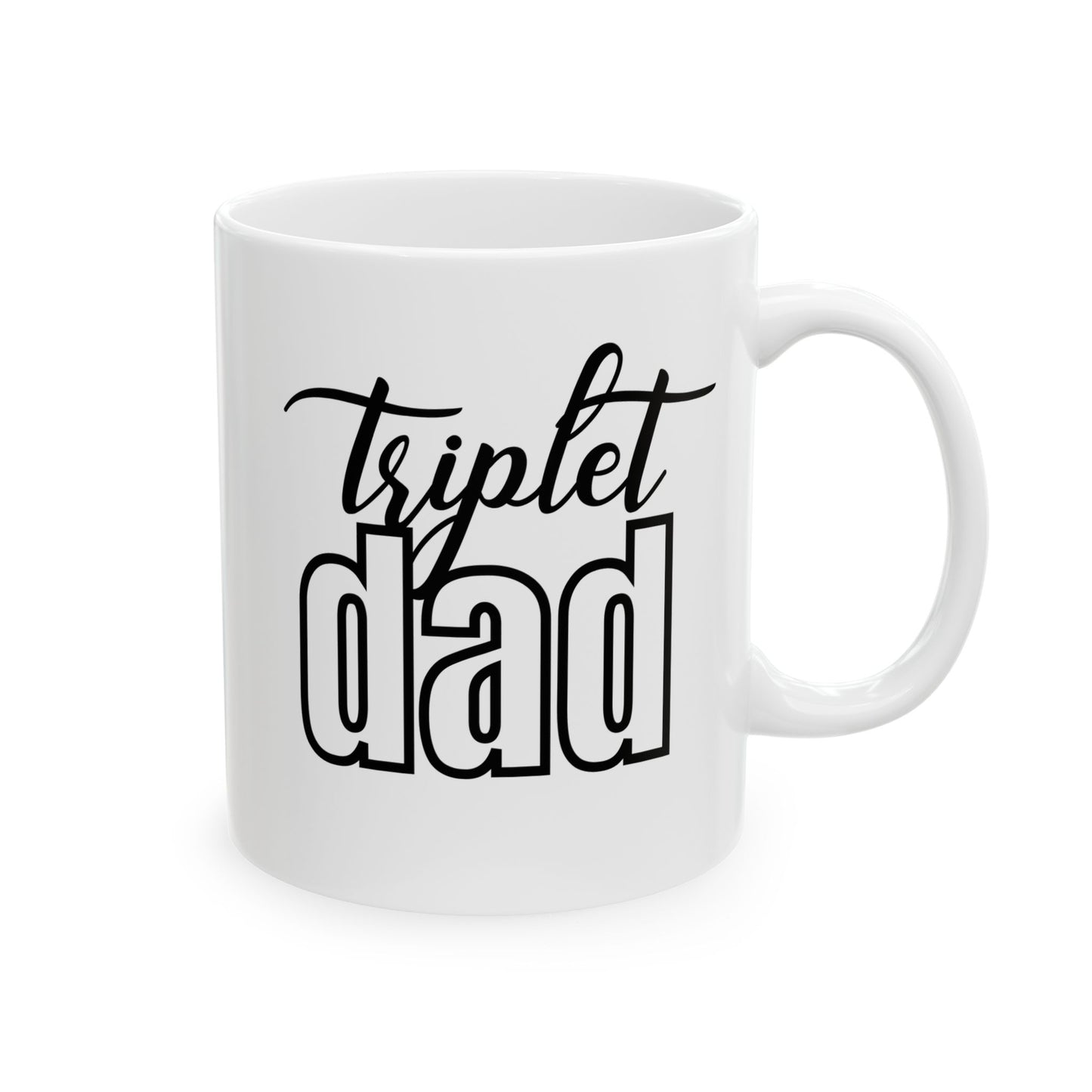 Triplet Dad Mug print both sides