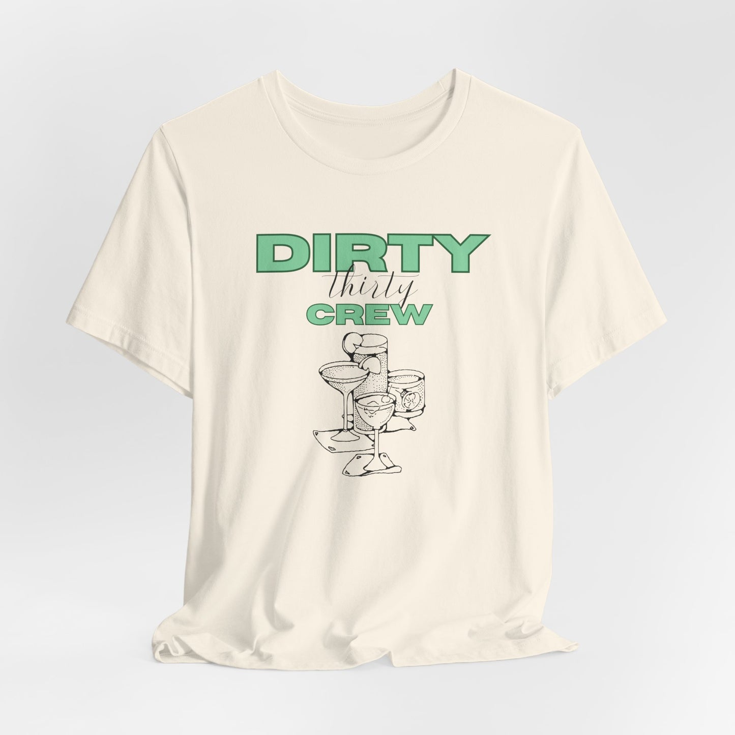 Dirty Thirty Crew Shirt 30th birthday Tee Girls Trip Shirts Birthday Martini Gift for 30th birthday 1995 Milestone birthday girl