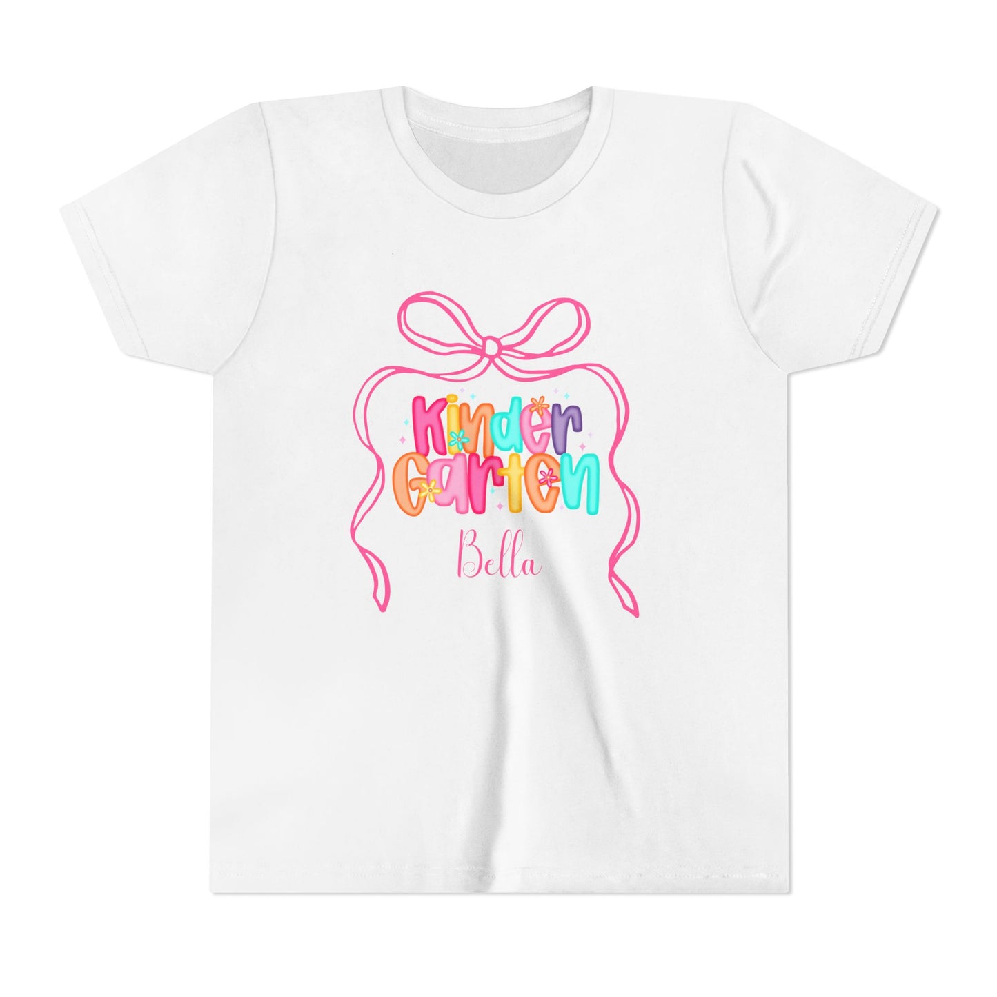 Personalized Girls Kindergarten Shirt, Custom First Day of School Shirt, Back to School Shirt, Toddler Kindergarten Shirt with Name