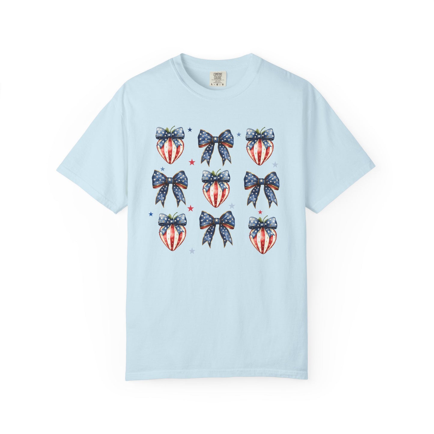 Fourth of July Berries and Bows Shirt, Patriotic Coquette Bow and Strawberry Shirt, Red White Blue Shirt, 4th of July, USA Shirt