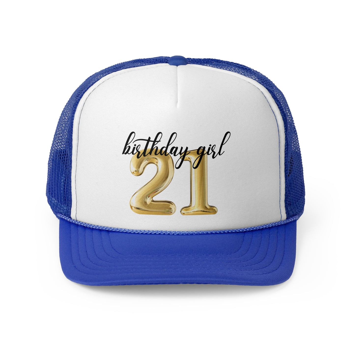 21st Birthday Girl Trucker Hat, 21st Birthday Crew Trucker Hats, Gift for 21st Birthday, 21st Birthday Party Trucker Hats