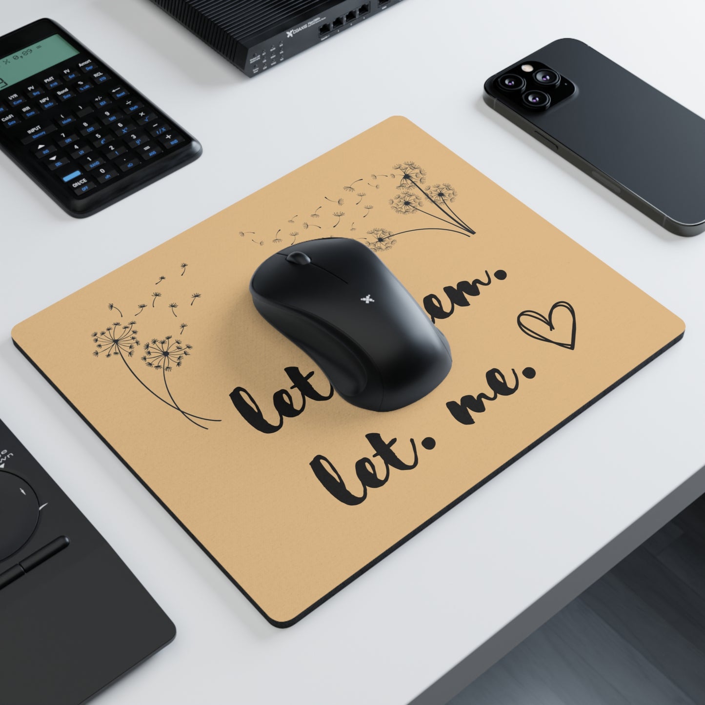 Old Gold Let Them Let Me Mouse Pad, Let Them Desk Accessories, Motivational Mouse Pad, Let Them Theory, Inspirational Gift