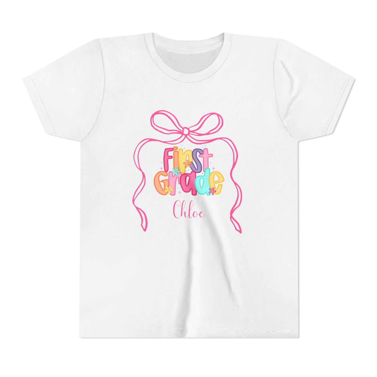 Youth Personalized Girls First Grade Shirt