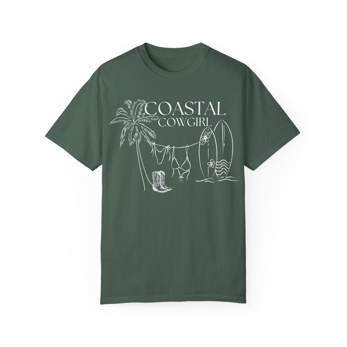 White Coastal Cowgirl Shirt, Comfort Colors Beach Shirt,