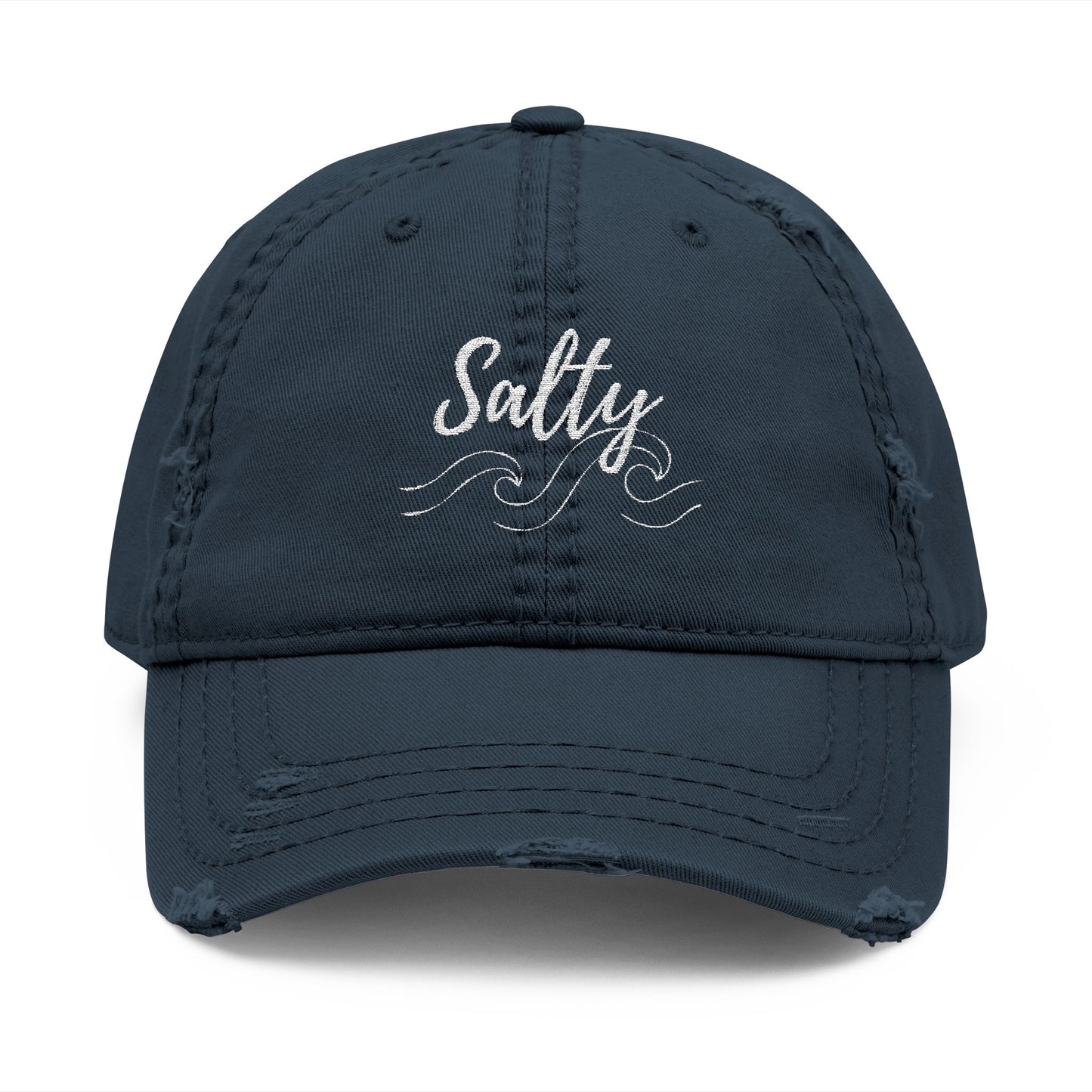 Salty Embroidered Hat, Vintage Coastal Beach Cap, Vacation Hat, Family Vacation Hat, Distressed Embroidery Cap Gifts for Women