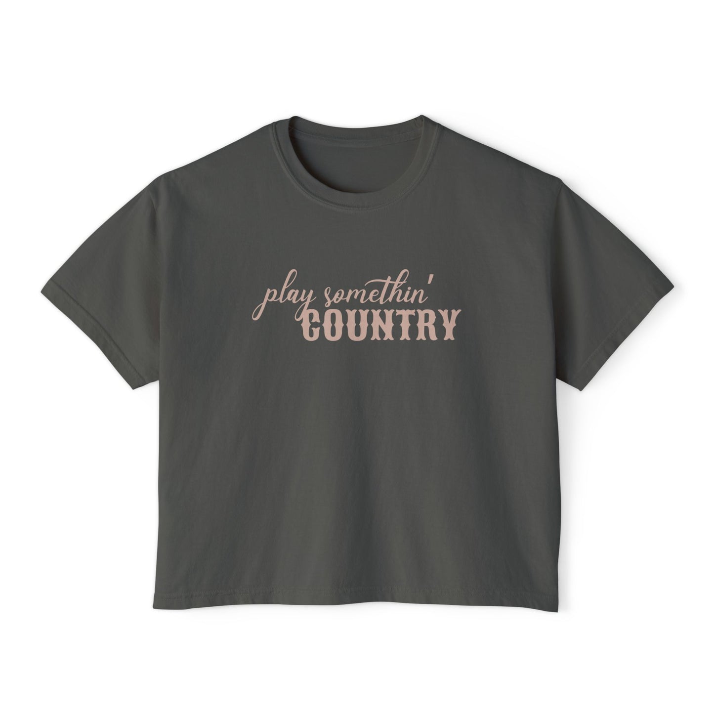 Play Something Country Boxy Tee, Comfort Colors Country Music Festival Shirt