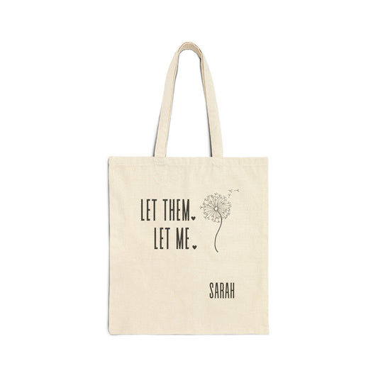 Let Them Let Me Personalized Tote Bag, Let Them Tote Bag, Inspirational Gift for Friend, Book Club Gift, Self Care Gift, Gift for Her
