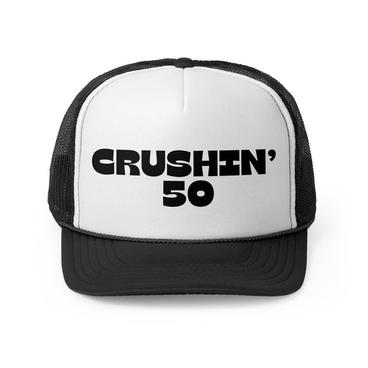 50th Birthday Trucker Hat, Crushing 50 Gift for Mom, 1975 Birthday Party Trucker Hat Best Friend Gift