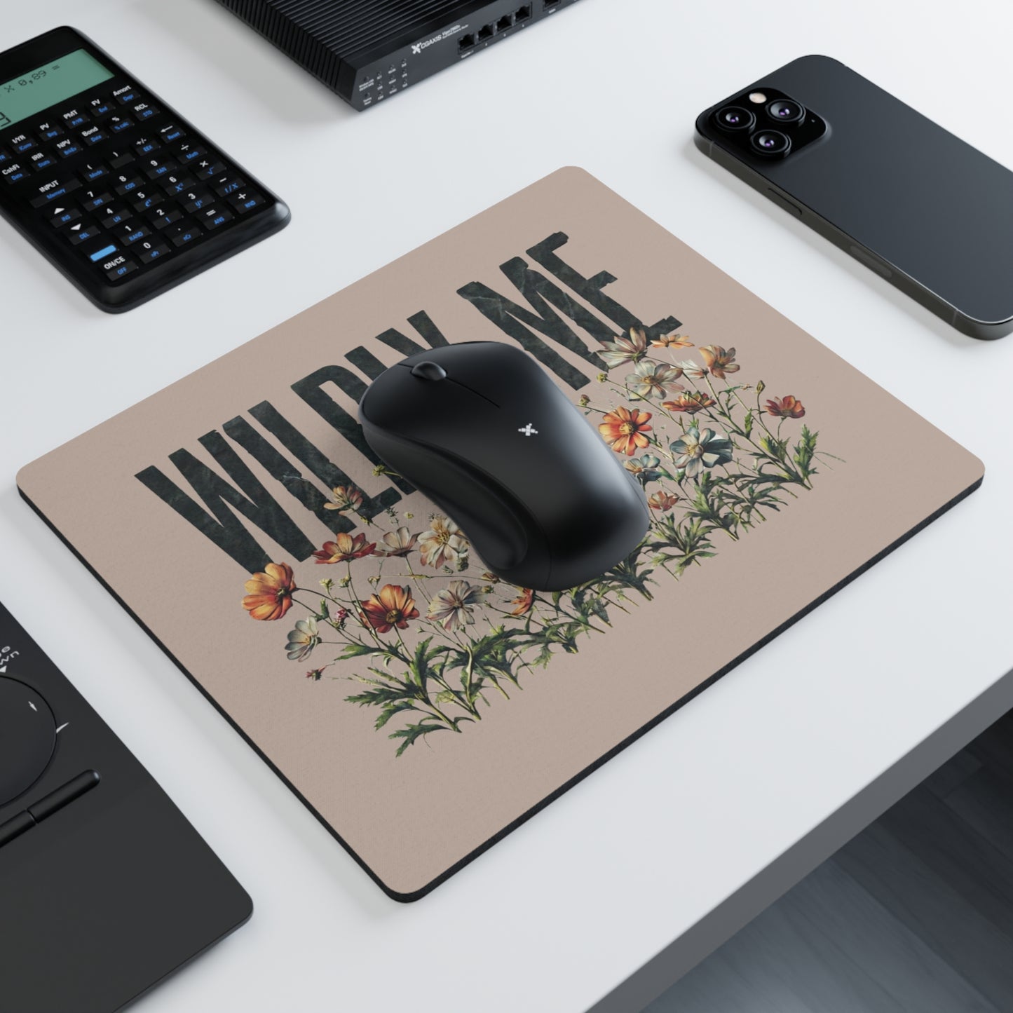 Tan Wildly Me Wildflower Mouse Pad