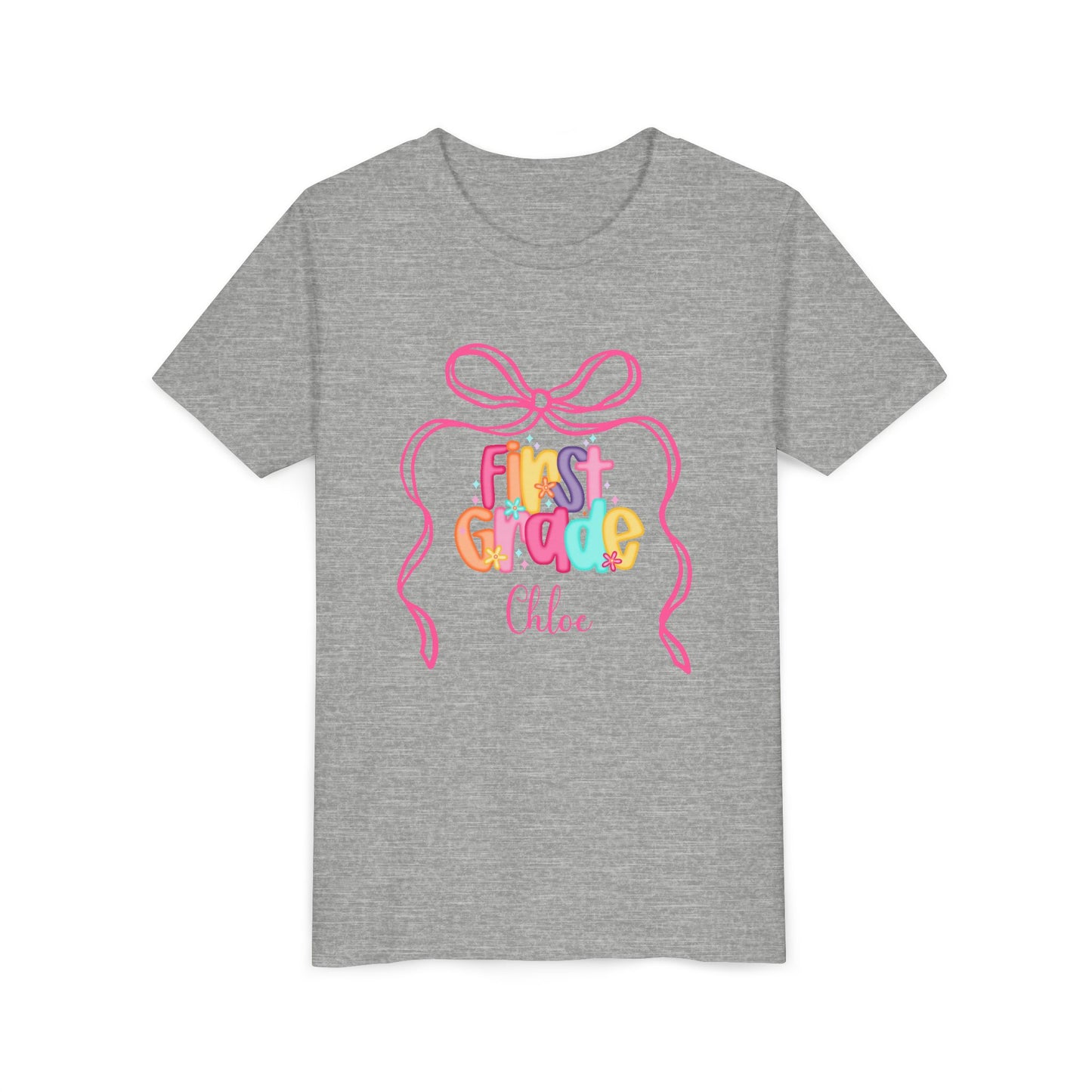 Youth Personalized Girls First Grade Shirt