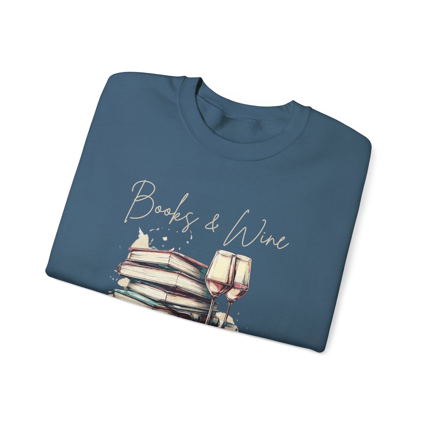 Books and Wine Life is Good Sweatshirt, Book Club Gifts, Book Lover Gift for Reader, Vintage Wine and Books Shirt, Gift for Friend