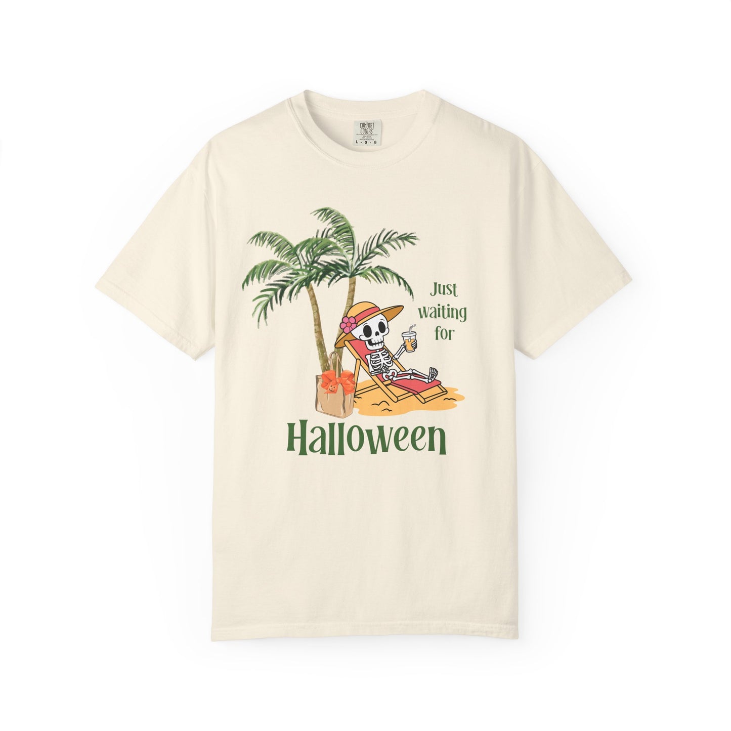 Summerween Comfort Colors Shirt, Summer Skeleton, Beach Vibes Tee, Halloween Skeleton Shirt, Halloween Summer Shirt