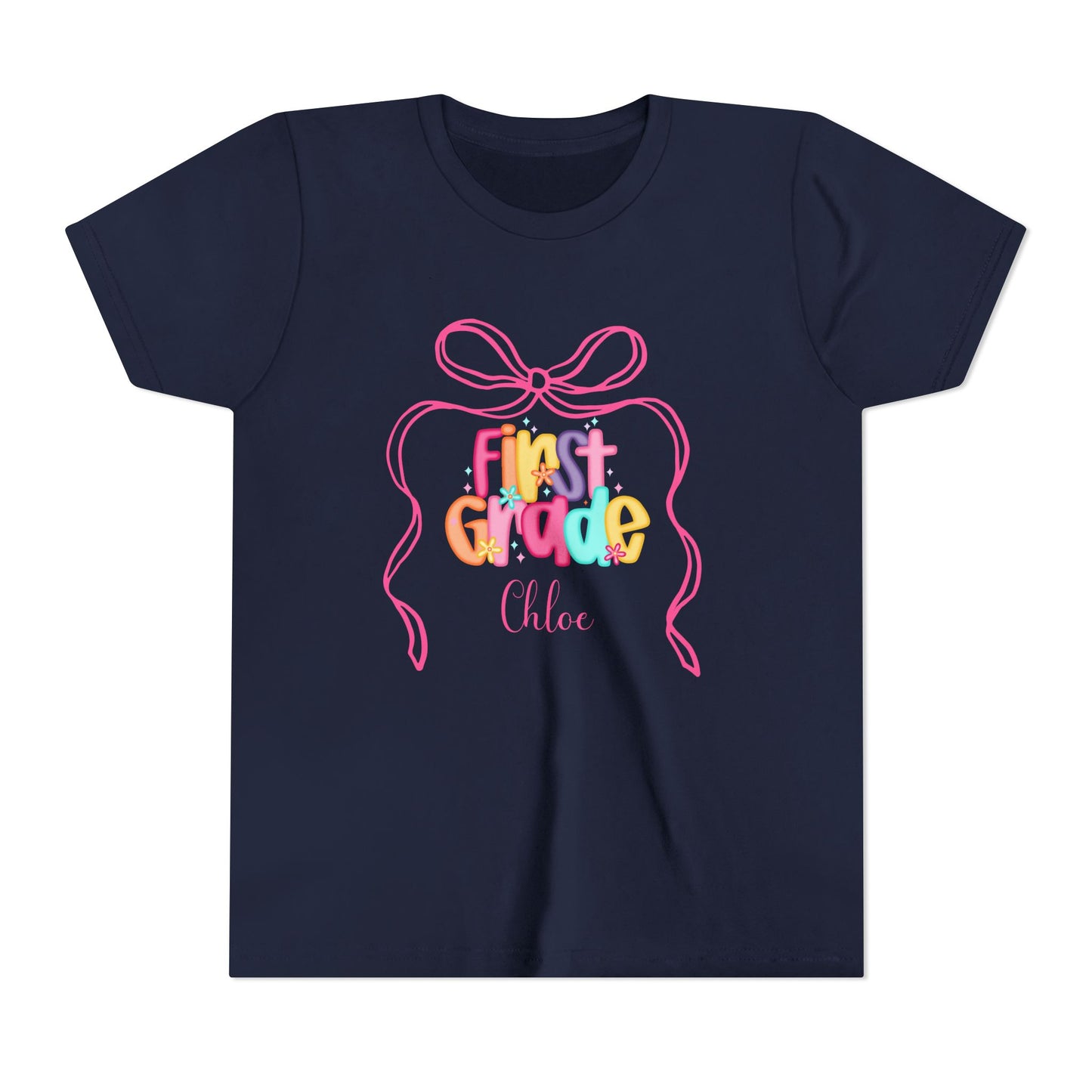 Youth Personalized Girls First Grade Shirt