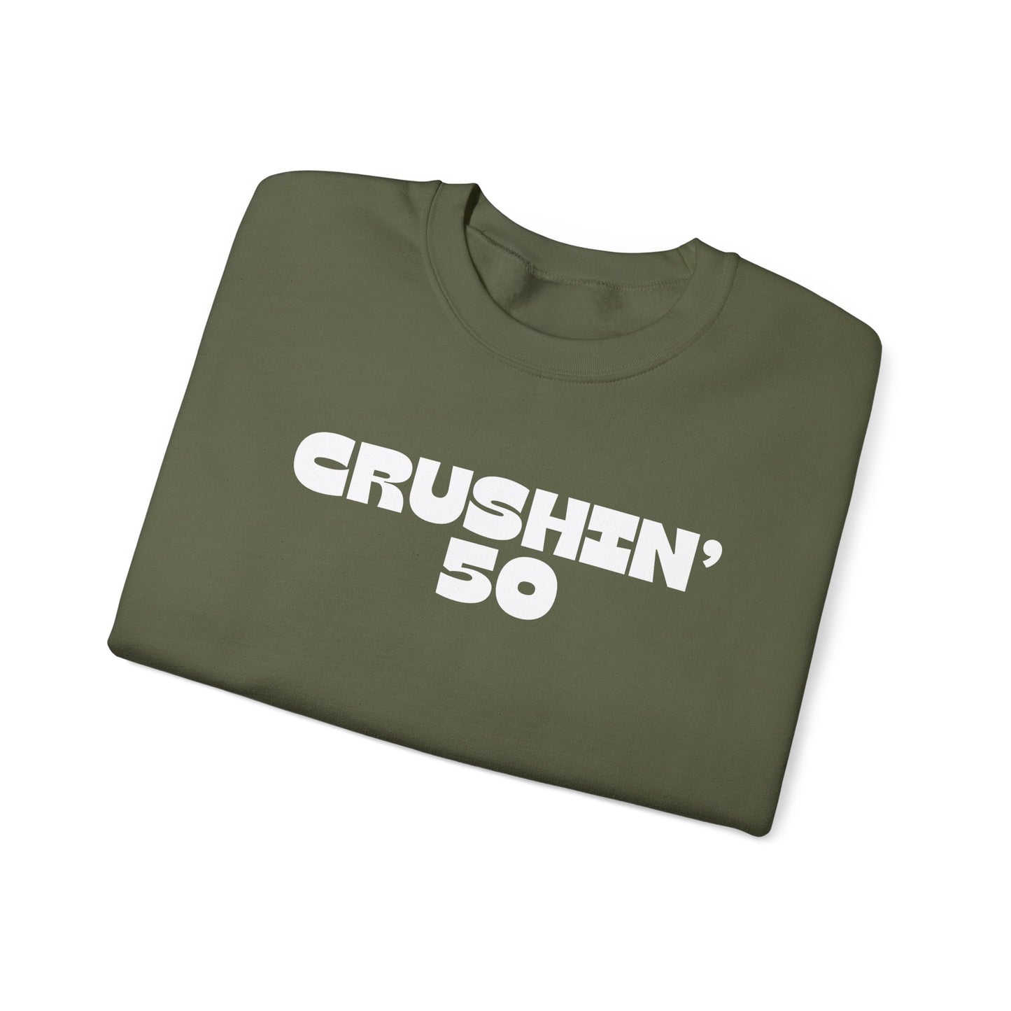 50th Birthday Sweatshirt, Crushin' 50 Crewneck, 50th Birthday gift for Milestone birthday, Vintage 1975 birthday