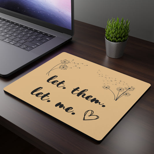 Old Gold Let Them Let Me Mouse Pad, Let Them Desk Accessories, Motivational Mouse Pad, Let Them Theory, Inspirational Gift