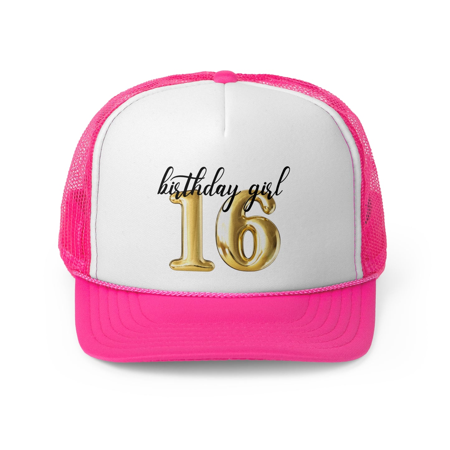 16th Birthday Girl Trucker Hat, Sweet 16 Birthday Crew Trucker Hats, 16th Birthday Gift, 16th Birthday Group Trucker Hats