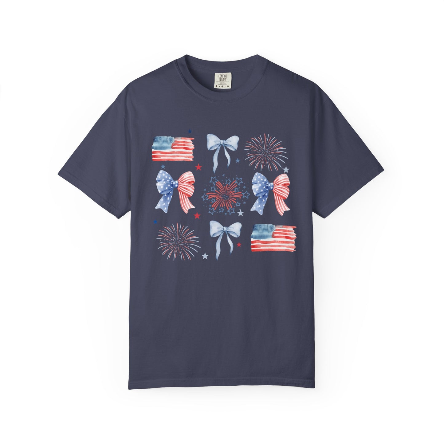 Fourth of July Shirt, Patriotic Coquette Bow Shirt, Memorial Day Celebration Shirt, Red White Blue Shirt, 4th of July, USA Shirt