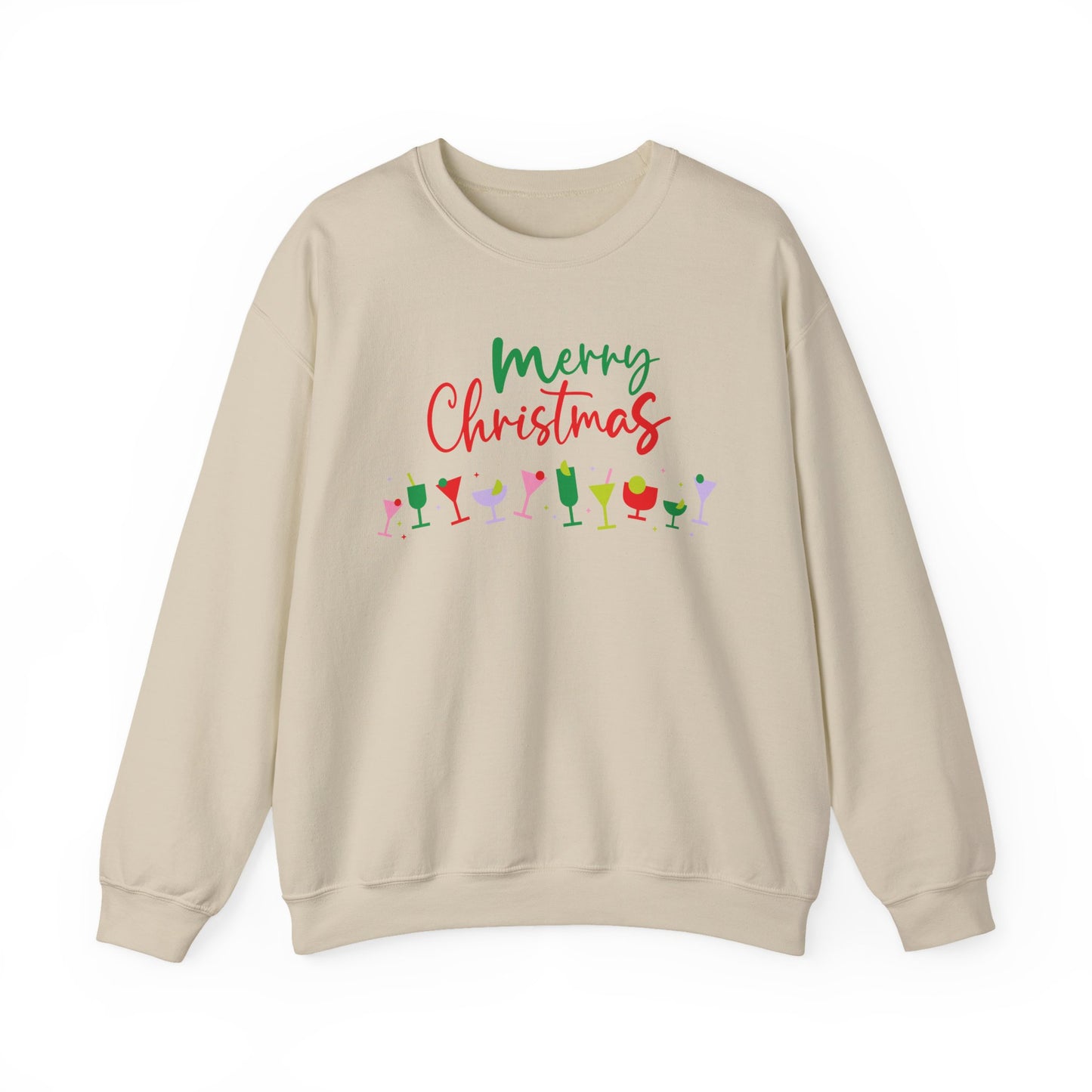 Christmas Cocktails Sweatshirt, Holiday Drink Sweatshirt, Christmas Party Shirt, Family Gathering Holiday Festive Hoodie