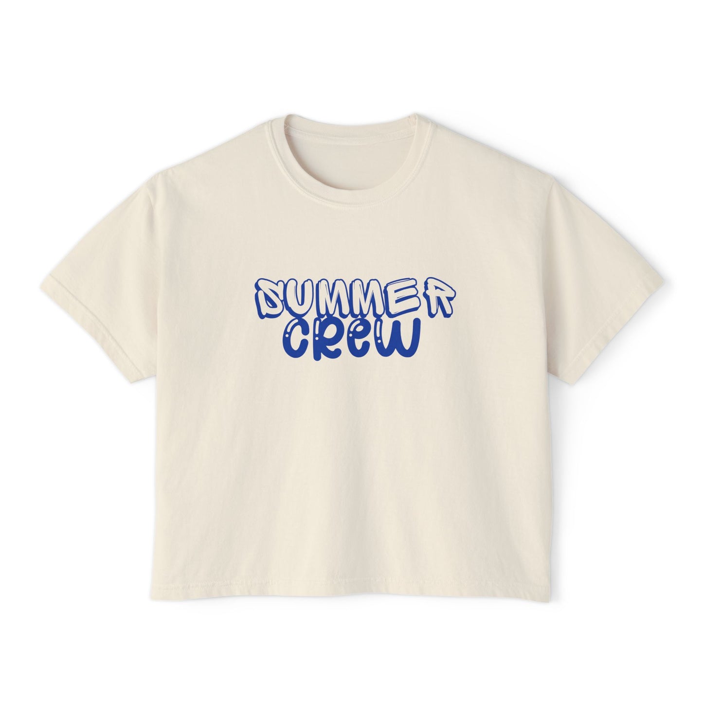 Navy Summer Crew Boxy Tee