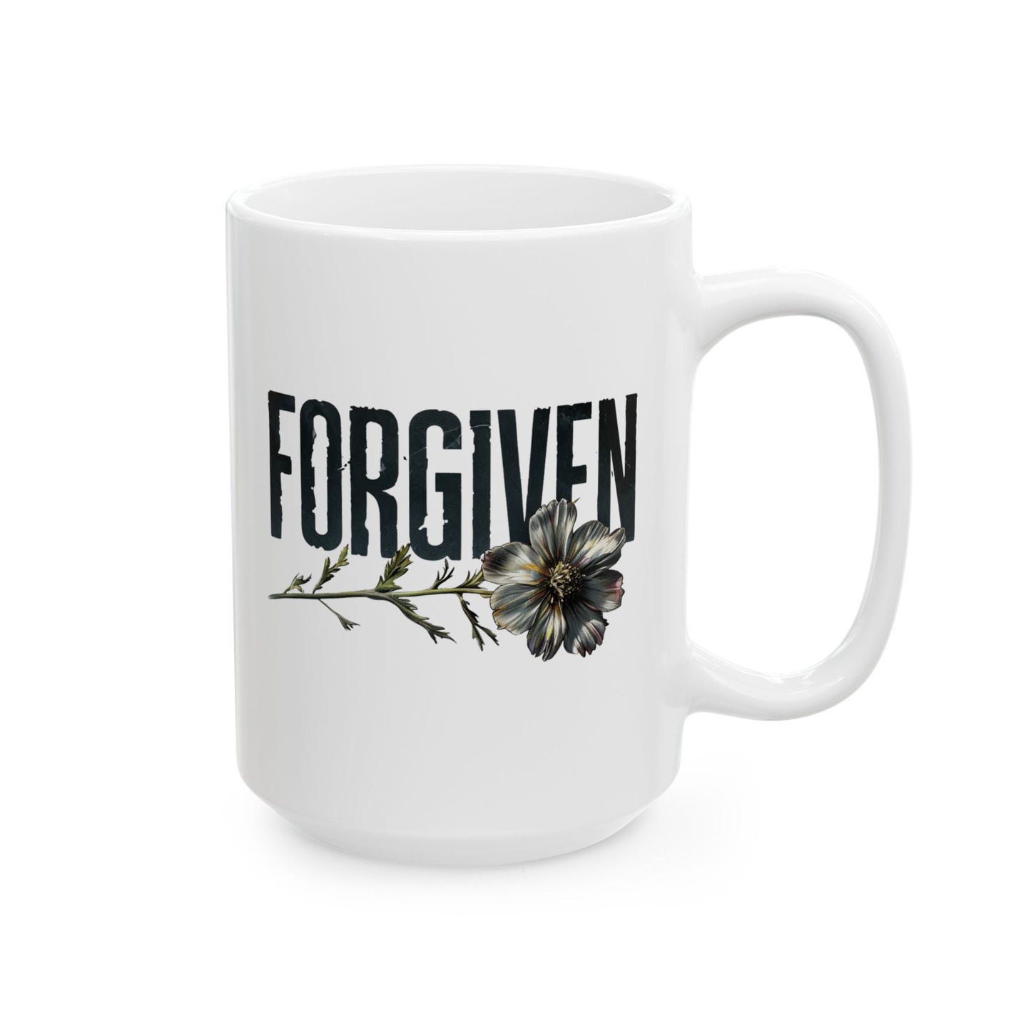 White Forgiven Wild Flower Mug