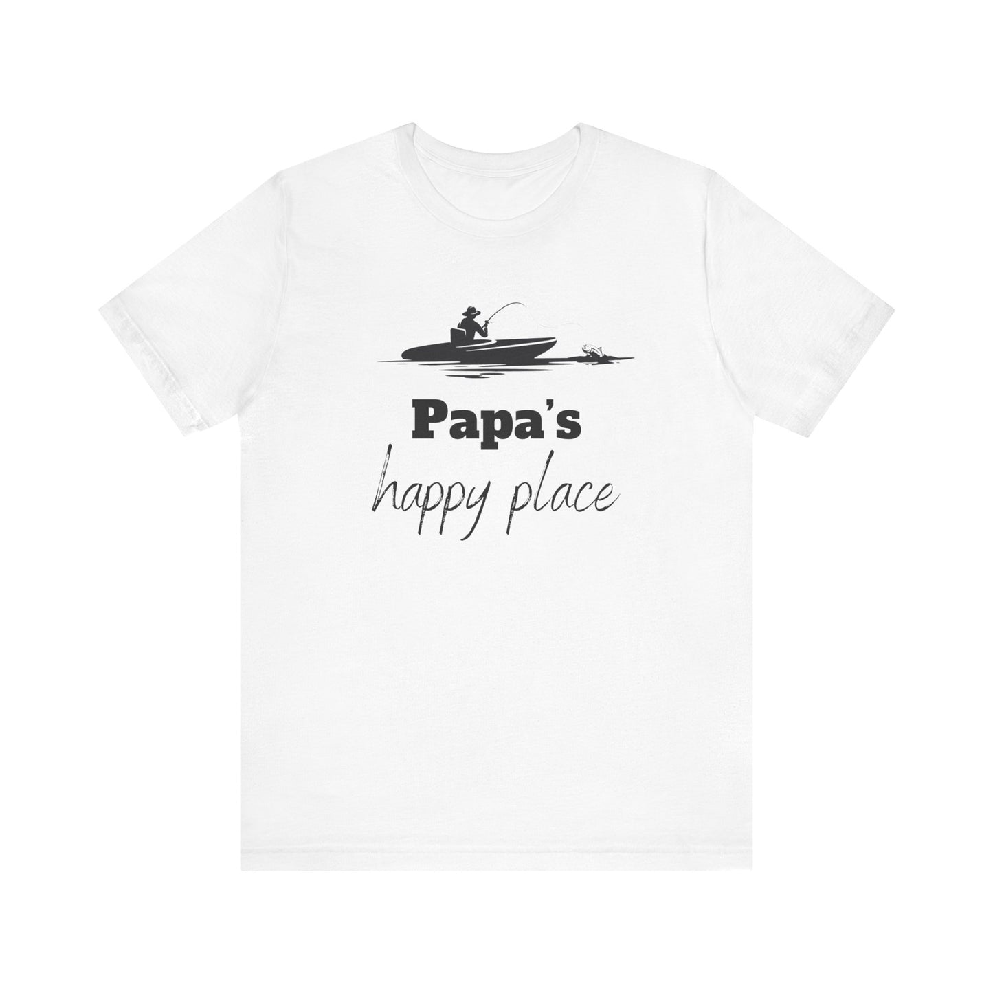 Papa's Happy Place, Gift for Papa, Grandpa Gift, PePaw Gift for, Papa Gift, Papa Shirt, Father's Day Gift for Dad