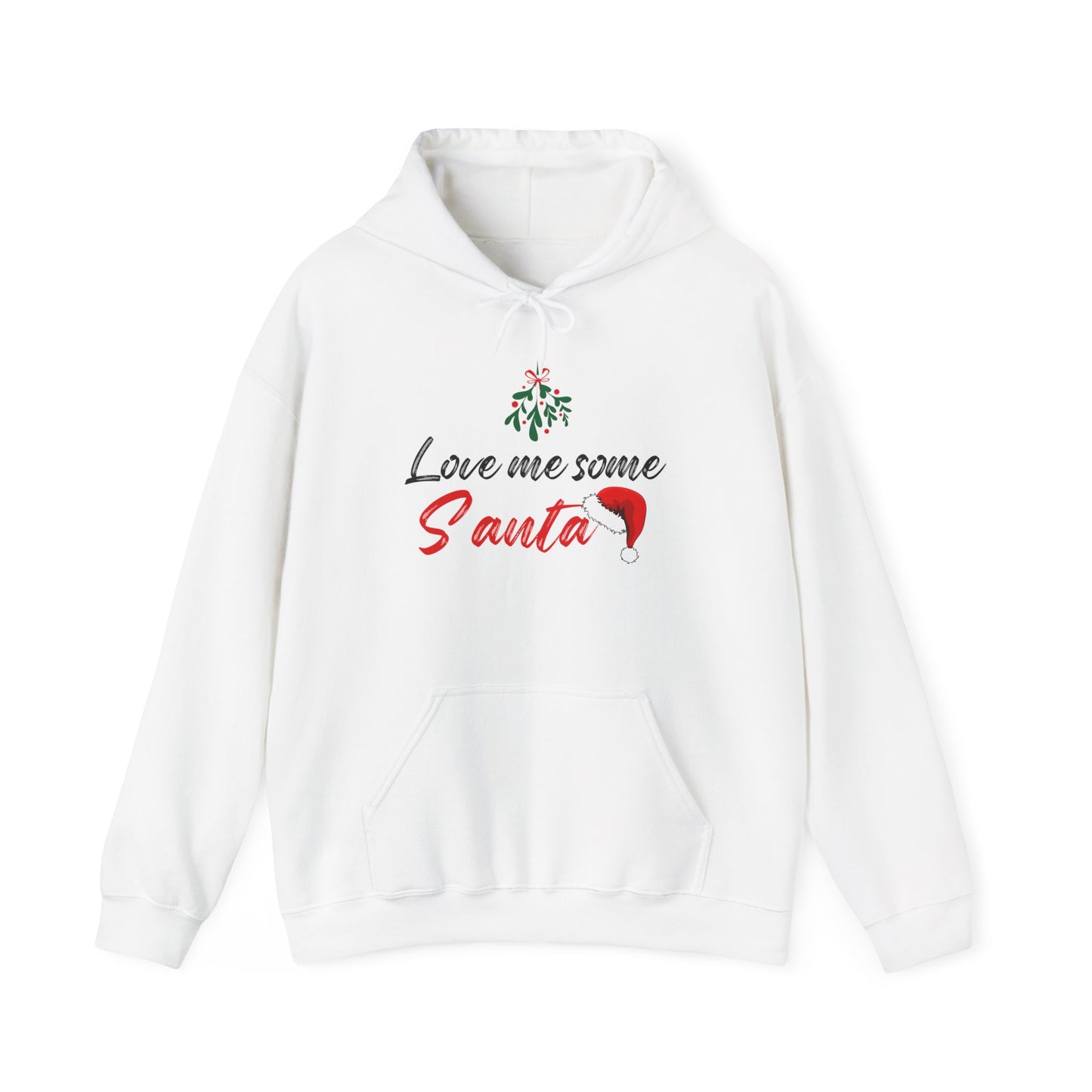 Love Me Some Santa Hoodie, Mistletoe Shirt, Gift for Wife, Grandma Christmas Sweatshirt, Gift for Mom Mrs. Clause Hoodie