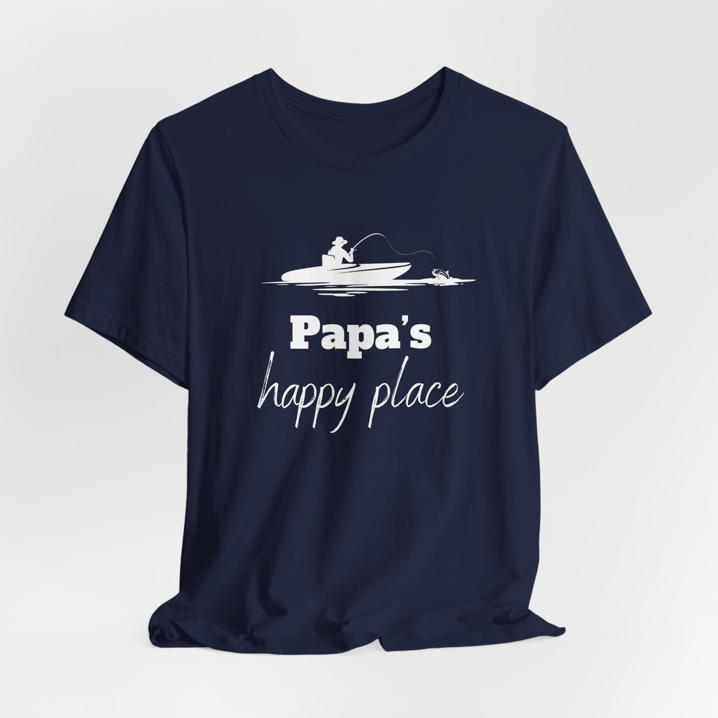 Papa's Happy Place, Gift for Papa, Grandpa Gift, PePaw Gift for, Papa Gift, Papa Shirt, Father's Day Gift for Dad
