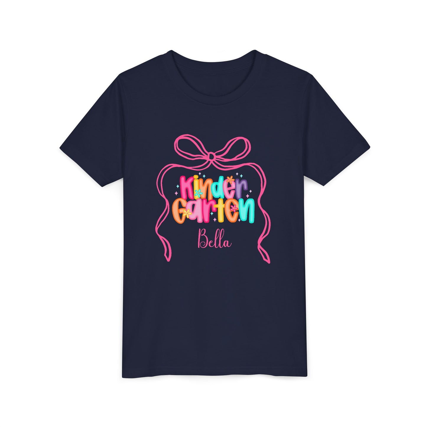 Personalized Girls Kindergarten Shirt, Custom First Day of School Shirt, Back to School Shirt, Toddler Kindergarten Shirt with Name