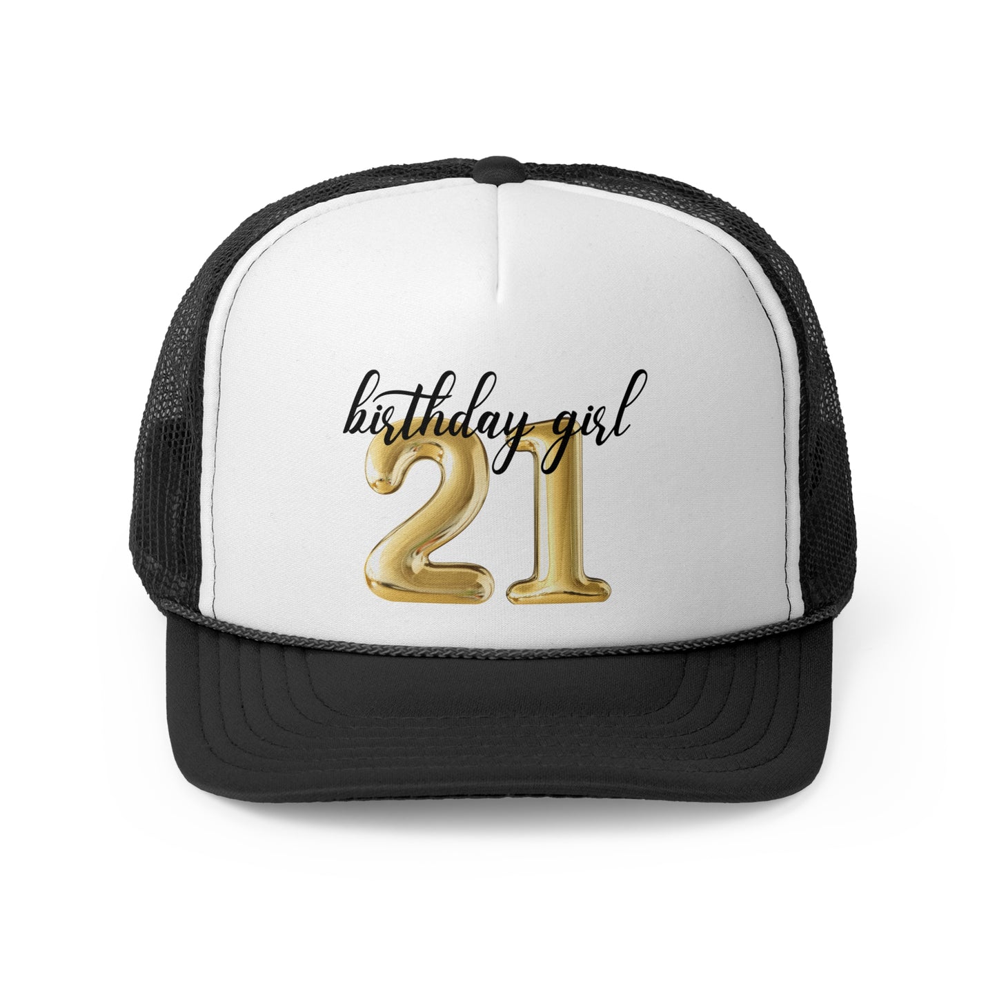 21st Birthday Girl Trucker Hat, 21st Birthday Crew Trucker Hats, Gift for 21st Birthday, 21st Birthday Party Trucker Hats