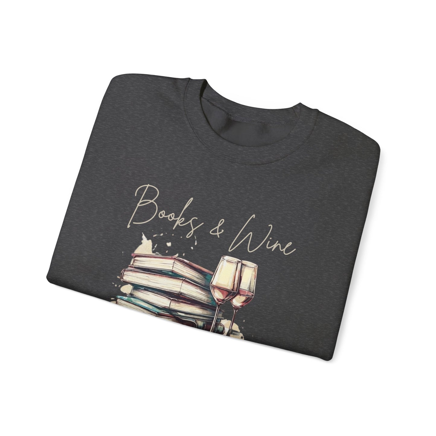 Books and Wine Life is Good Sweatshirt, Book Club Gifts, Book Lover Gift for Reader, Vintage Wine and Books Shirt, Gift for Friend