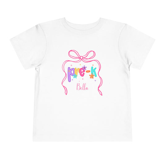 Personalized Girls Pre-K Shirt, Custom First Day of School Shirt, Back to School Shirt, Hello Pre-K Shirt with Name
