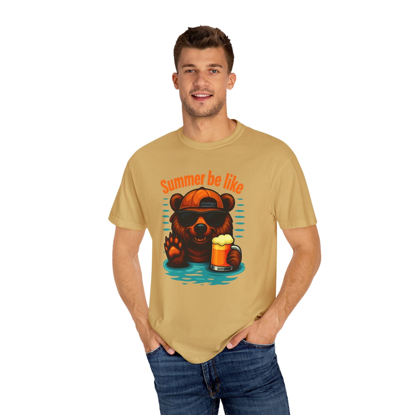 Summer Be Like Bear Shirt, Funny Dad Shirt, Summer Shirt, Mens Boating Shirt, Mens Pool Party Shirt, Camping Shirt, Gift for Him