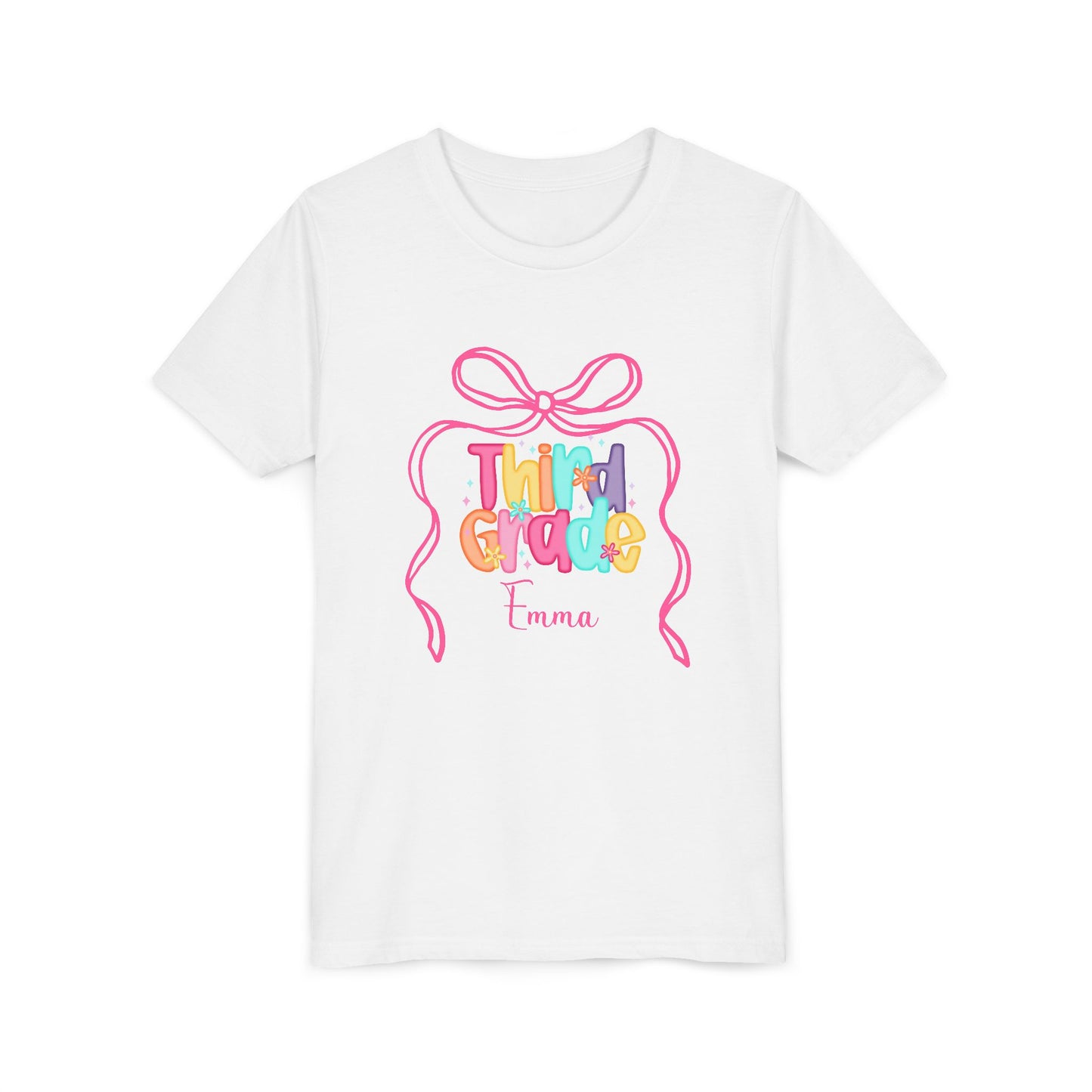Personalized Girls Third Grade Shirt, Custom First Day of School Shirt, Back to School Shirt, 3rd Grade Shirt with Name