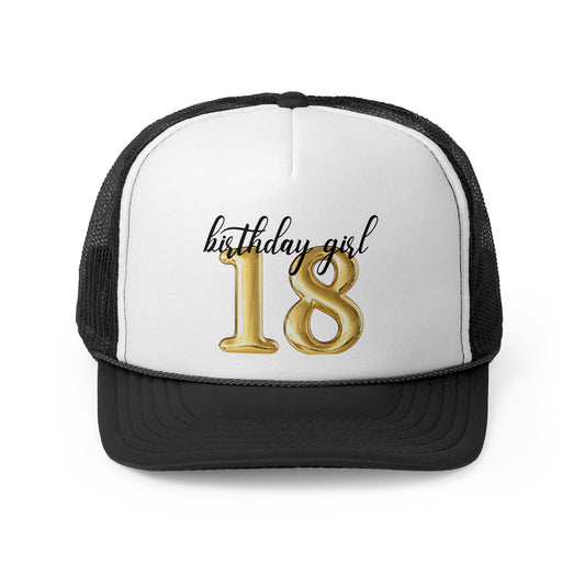 18th Birthday Girl Trucker Hat, 18th Birthday Crew Trucker Hats, Gifts for 18th Birthday, 18th Birthday Group Trucker Hats