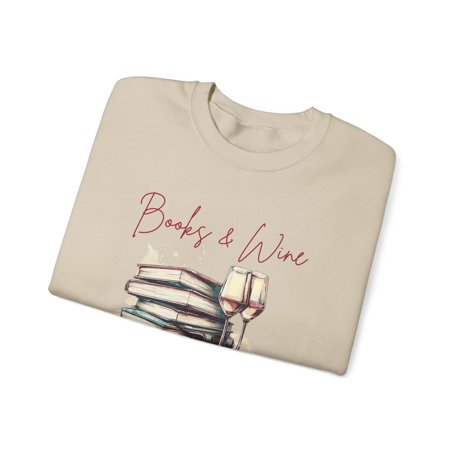 Books and Wine Life is Good Sweatshirt, Book Club Gifts, Book Lover Gift for Reader, Vintage Wine and Books Shirt, Gift for Friend