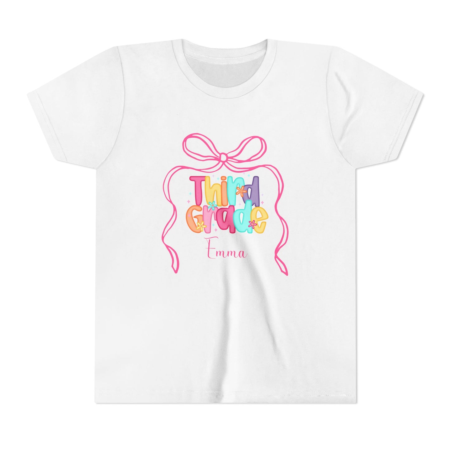 Personalized Girls Third Grade Shirt, Custom First Day of School Shirt, Back to School Shirt, 3rd Grade Shirt with Name