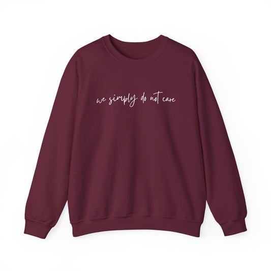 We Simply Do Not Care Sweatshirt, WDNC Club Funny Menopause Perimenopause Gift for Her Gift for Friends Birthday Gift for Mom