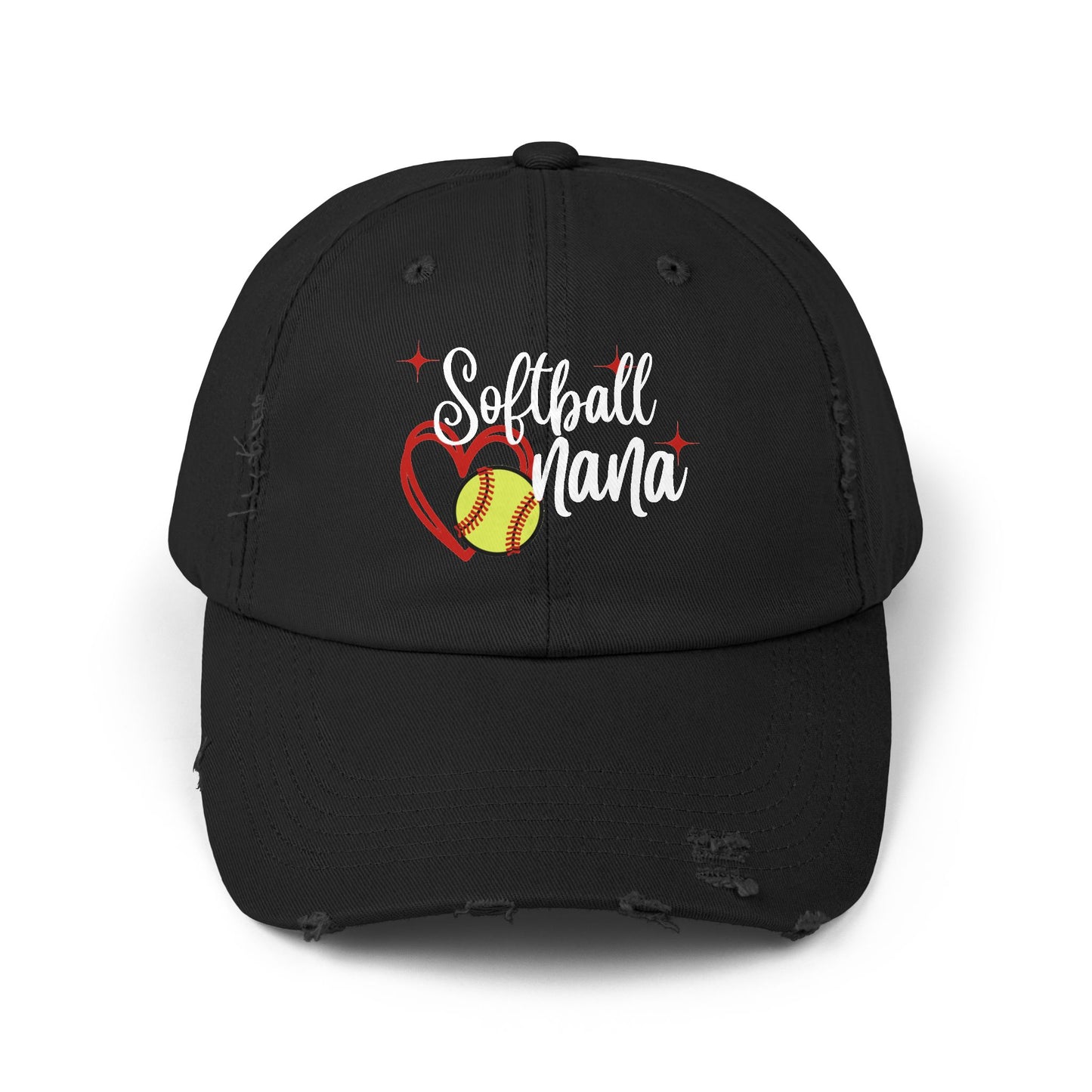 Softball Nana Hat Gift for Mom Softball Heart Hat Gift for Her Cute Softball Hat Mother's Day Gift for Softball Mom