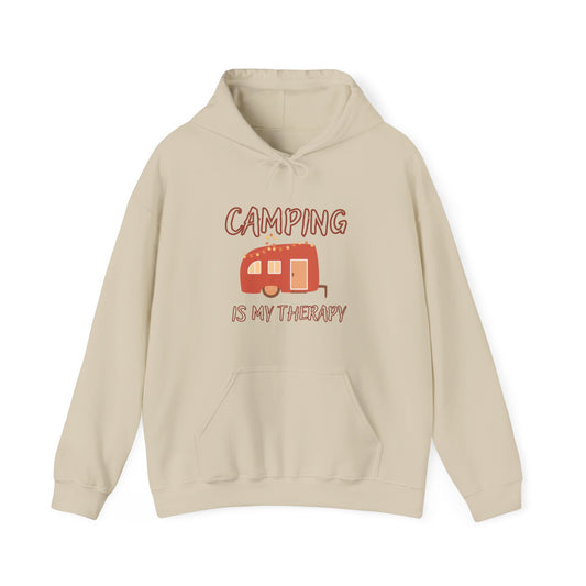 Camping is my Therapy Hoodie Camping Lover Gift Funny Camping Shirt Happy Camper Shirt Camping Vibes Summer Campfire Sweatshirt