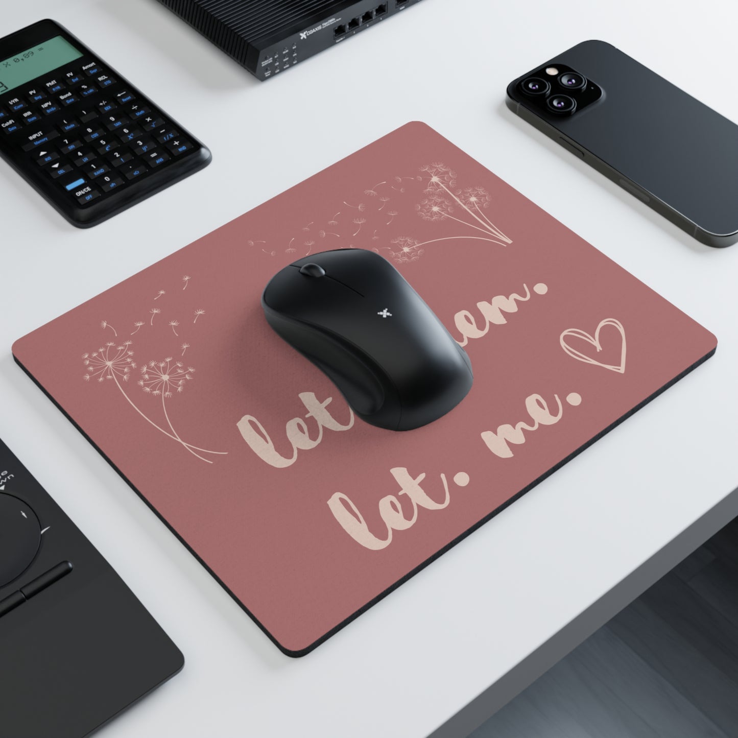 soft brick Let Them Let Me Mouse Pad Inspirational Gift Human Resource Positive Mindset Mouse Pad Home Office Gift for Co-worker