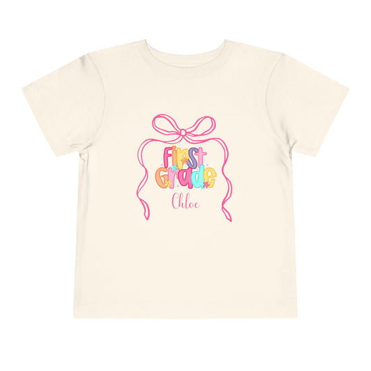 Personalized Girls First Grade Shirt, Custom First Day of School Shirt, Back to School Shirt, Hello First Grade Shirt with Name