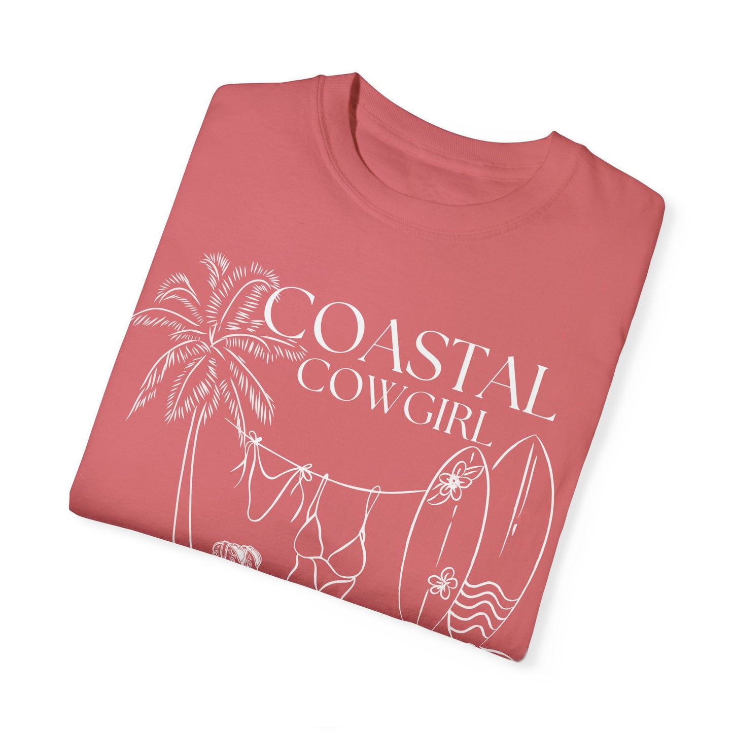 White Coastal Cowgirl Shirt, Comfort Colors Beach Shirt,