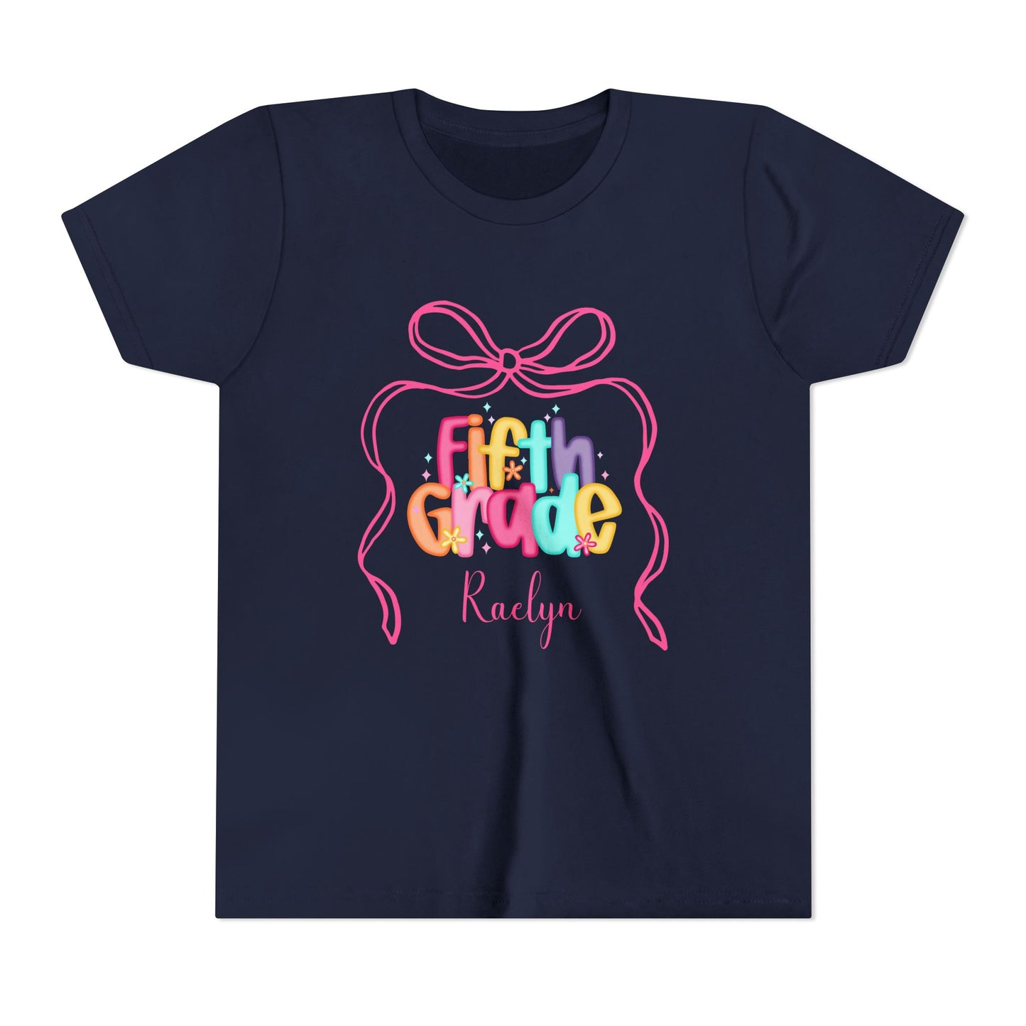 Personalized Girls Fifth Grade Shirt, Custom First Day of School Shirt, Back to School Shirt, 5th Grade Shirt with Name