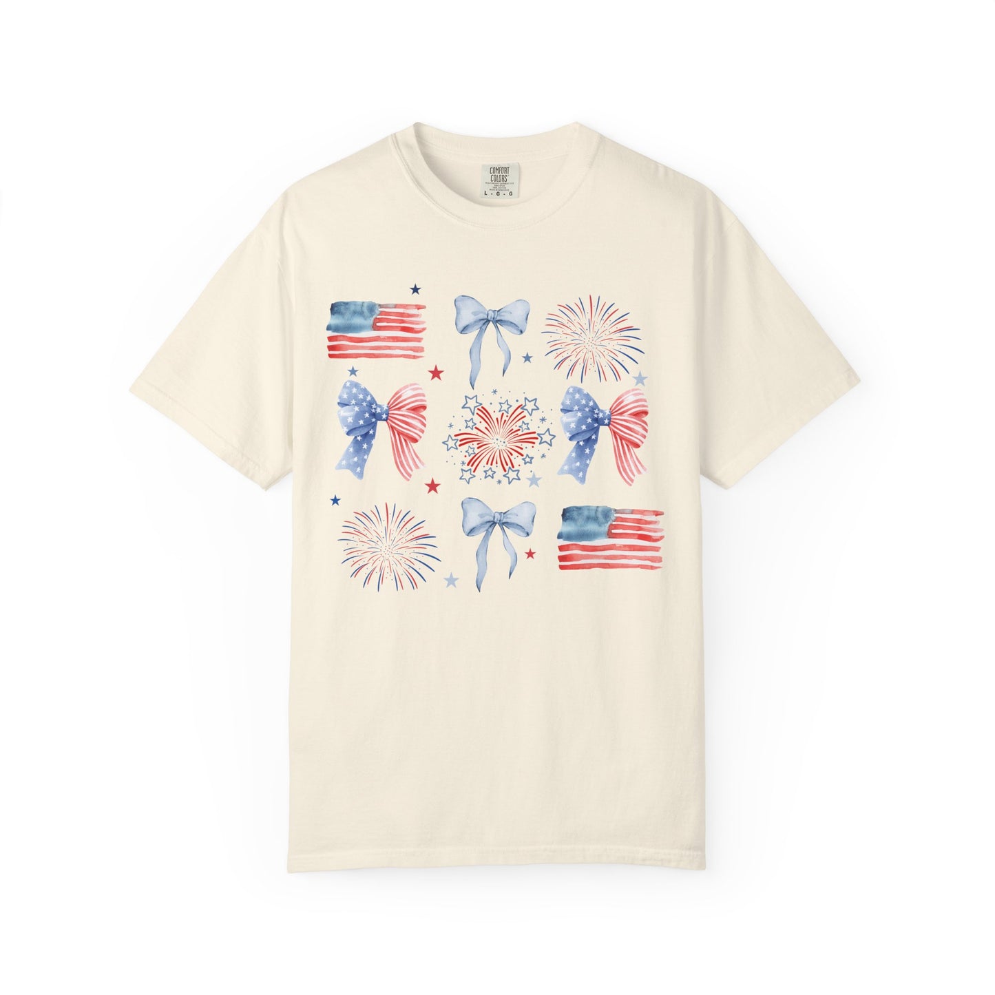 Fourth of July Shirt, Patriotic Coquette Bow Shirt, Memorial Day Celebration Shirt, Red White Blue Shirt, 4th of July, USA Shirt