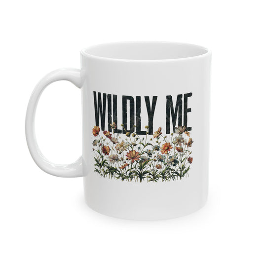 Wildy Me Wildflower Mug, Floral Boho Coffee Mug, Botanical Wild Flowers Mug, Spring Gift for Her, Self-Love Friend Gift