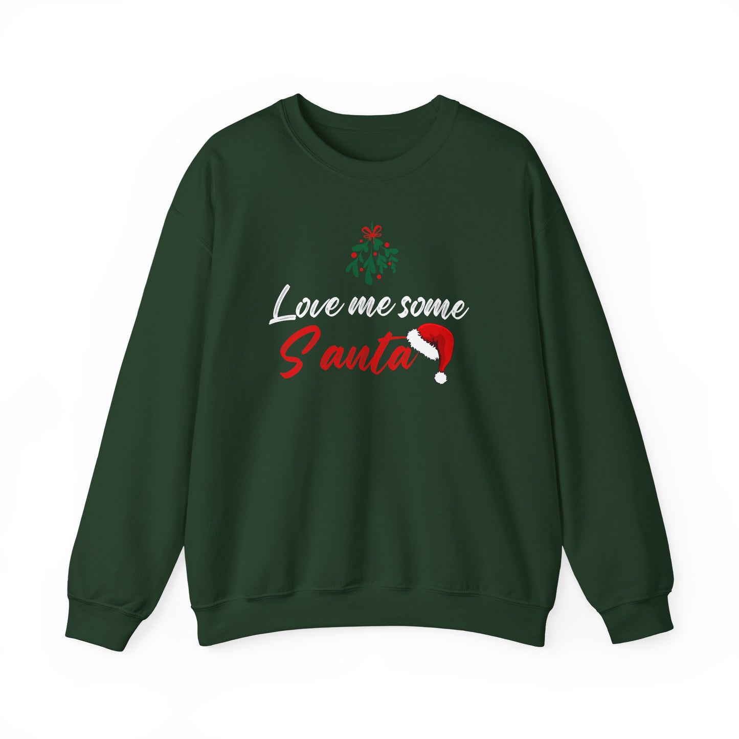 Love Me Some Santa Hoodie, Mistletoe Shirt, Gift for Wife, Grandma Christmas Sweatshirt Gift for Mom Mrs. Clause Hoodie, Gift for Girlfriend