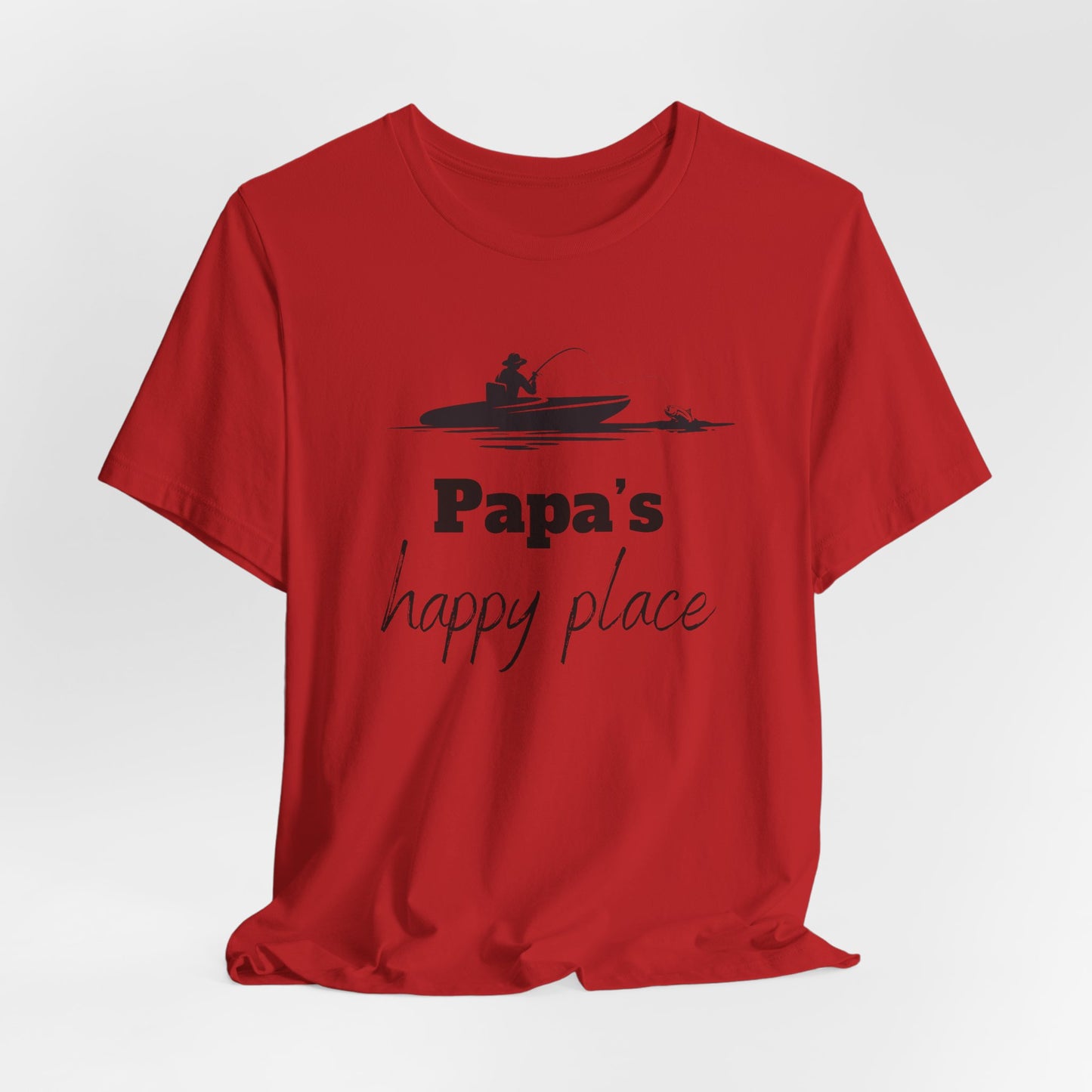 Papa's Happy Place, Gift for Papa, Grandpa Gift, PePaw Gift for, Papa Gift, Papa Shirt, Father's Day Gift for Dad
