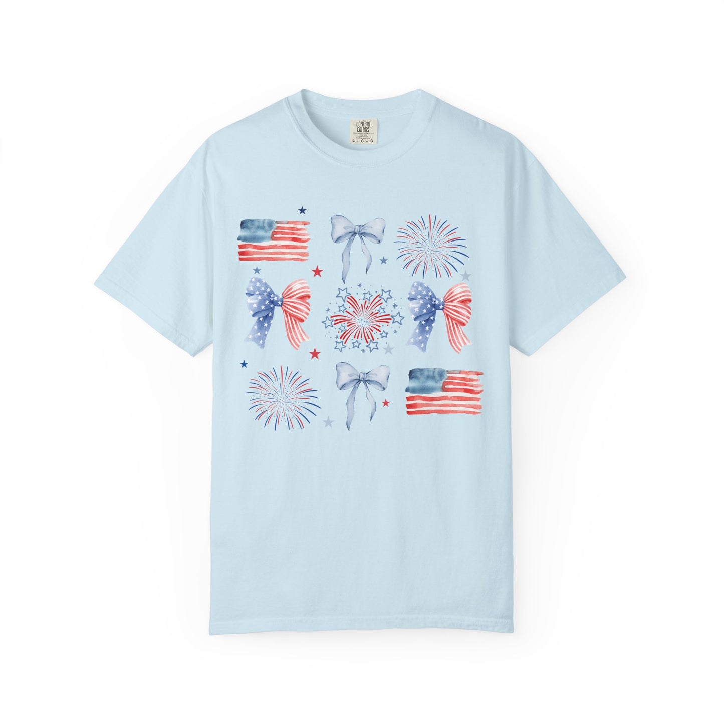 Fourth of July Shirt, Patriotic Coquette Bow Shirt, Memorial Day Celebration Shirt, Red White Blue Shirt, 4th of July, USA Shirt