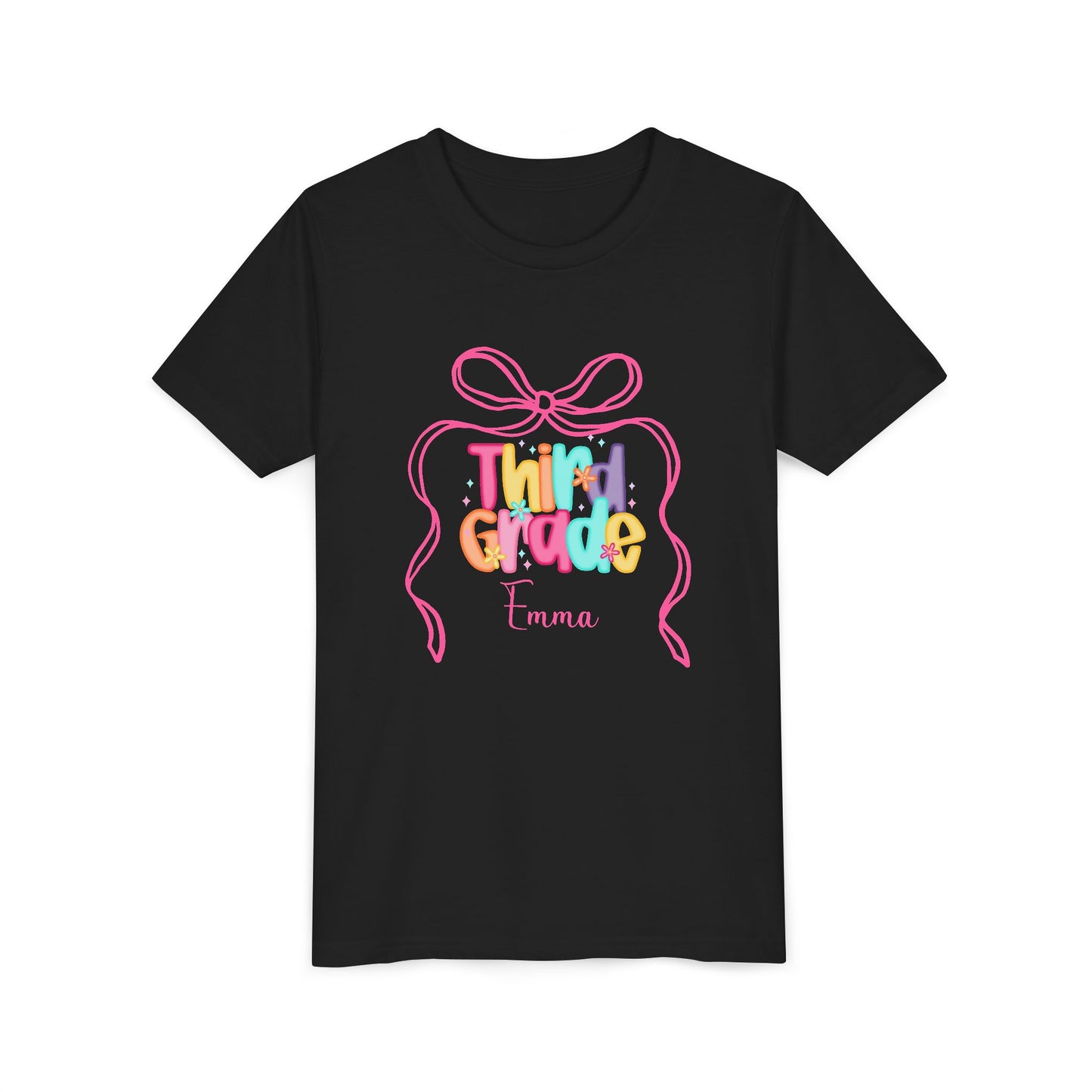 Personalized Girls Third Grade Shirt, Custom First Day of School Shirt, Back to School Shirt, 3rd Grade Shirt with Name