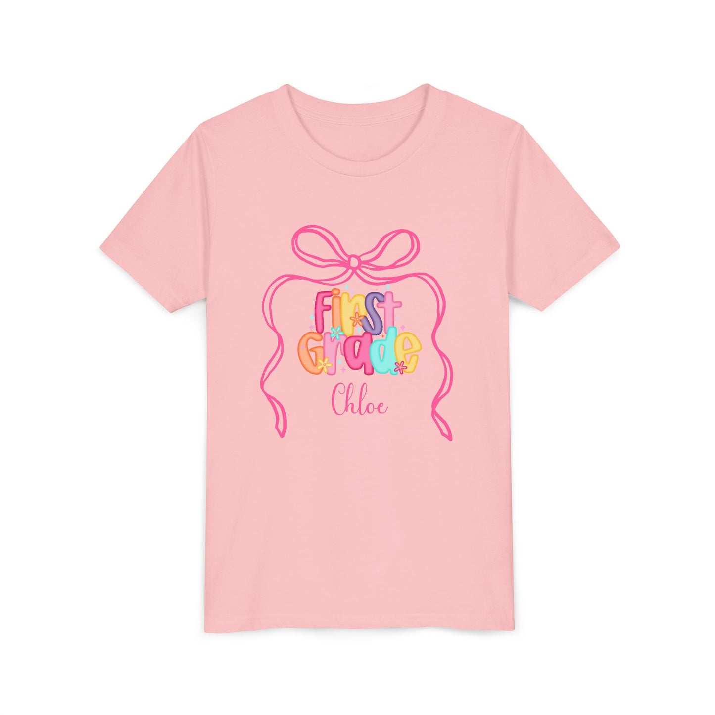 Youth Personalized Girls First Grade Shirt